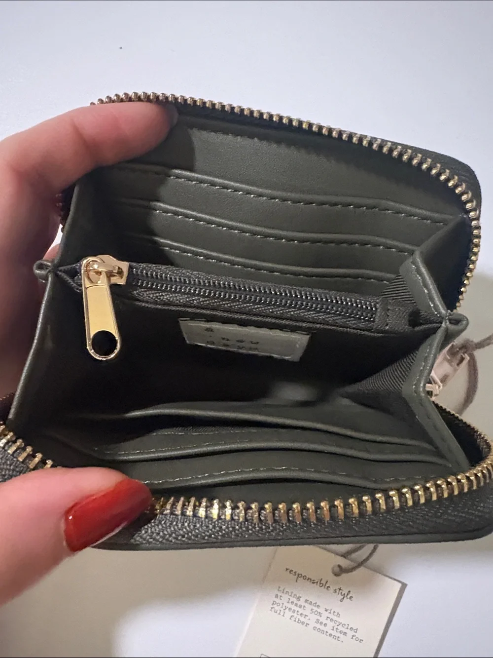 Target Black Zip Card Holder with Gold Hardware